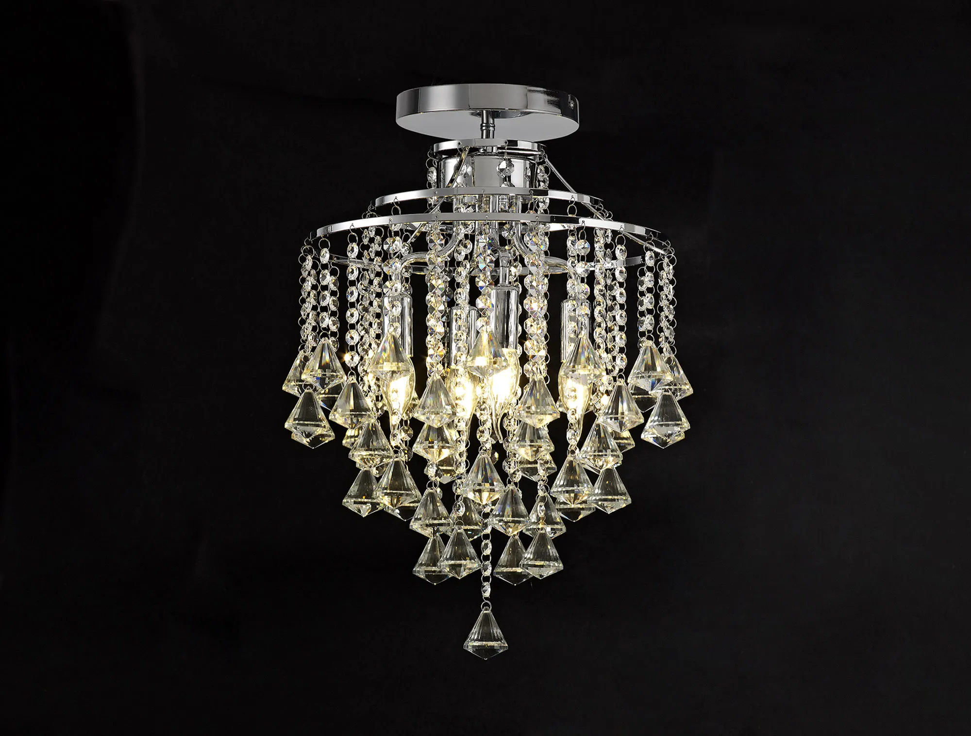 Inina Crystal Ceiling 4 Light Polished Chrome